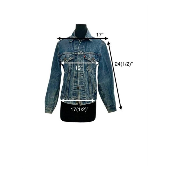 Levi Vintage Jean Jacket With Custom  Painting By Artist Levi Japhet Women’s SM - Picture 2 of 7